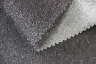 China Simple Plush Fleece Fabric , Smooth Hand Feel Grey Wool Upholstery Fabric for sale