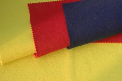 China Plain Woolen Textile Wool Suiting Fabric Yellow Color 720 G / M Weight for sale