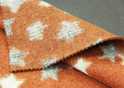 Cina Modello di stelle che tricotta il materiale del cappotto di inverno del tessuto del jacquard della lana in vendita