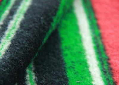 China Multi Color Stripe Knitted Wool Jacquard Fabric For Fashion Coat for sale