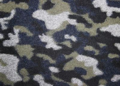 China Navy Camouflage Wool Jacquard Fabric Fashionable Design 530G / M for sale