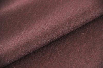 China Worested Texture Craft Burgundy Wool Twill Fabric For Dress 600 G / M for sale