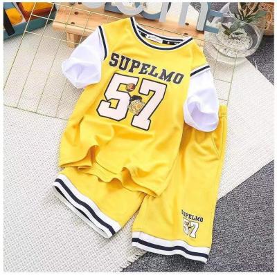 China Vintage Short Sleeve Wholesale Shorts Kids Clothes Baby Boy Outfit Summer Boys Clothing Set for sale