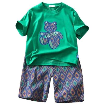 China Soft Vintage Summer Baby Kids Shorts Suit T-shirt Toddler Boy and Girl Kids Outfits Clothing Sets for sale