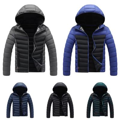 China Fashion Logo Design Winter Viable Nylon Fabric Jacket Hooded Custom Plus Men's Jacket for sale