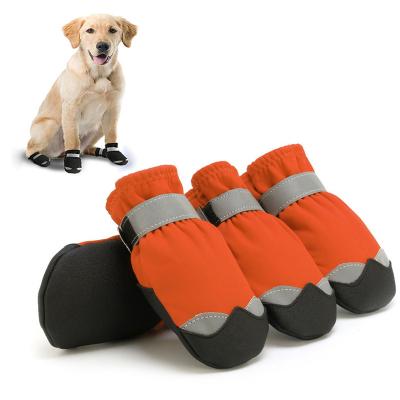 China Viable Waterproof Dog Shoes Thoughtful Dog Boots For Sports Mountain PVC Soles Wearable Socks For Small Medium Large Dog Cat Pets for sale