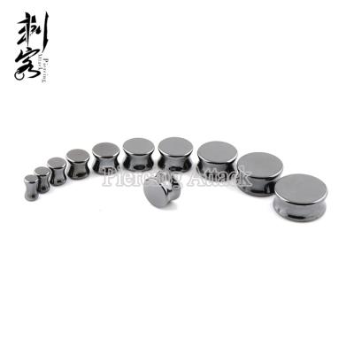 China Hematite Hematite Orangic Ear Plug Ear Stone Gauges for sale