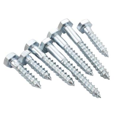 China Hexagon Head Hexagon Head Hex Galvanized Stainless Steel Wood Screw DIN 571 for sale