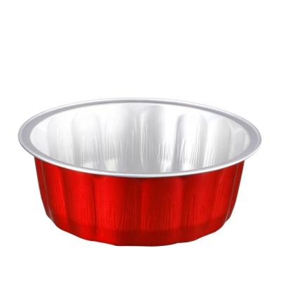 China 235ML/7.8oz Eco-friendly Foil Pan Non Wrinkle Baking Foil Cup Cake Container Storage Food Box With Lids for sale