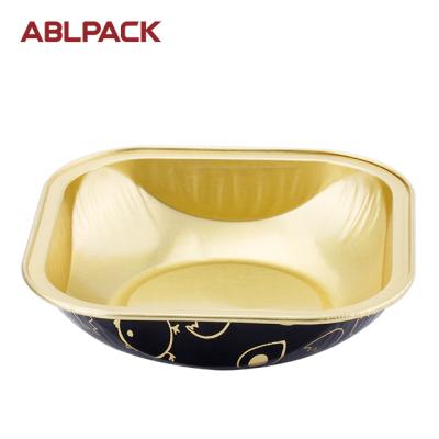 China For Food 90ml Aluminum Foil Cup High Quality Square Cold Dish Sauce Dish for sale