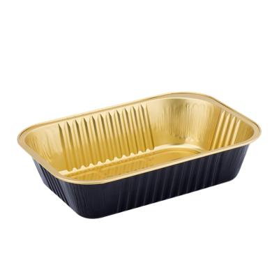 China 620ML / 20.7oz Eco - Friendly Customized Smooth Aluminum Foil Tray High Temperature Resistance for sale