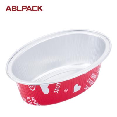 China For Food 85ml Aluminum Foil Cup High Quality Oval Container Mini Cup Pudding Cup for sale