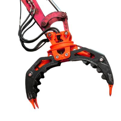 China Hydraulic Trusses Grapple For ZX08U 2 Rotating Gripper Excavator for sale