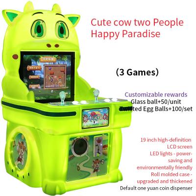 China Happy Paradise Two Person Joystick Game arcade Machine for sale