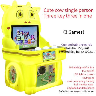 China Three Key Three In One Single Player Button Arcade Game Console for sale