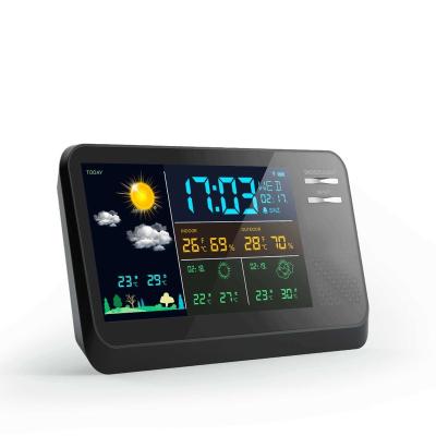 China Alarm& nap function weather table station/3-day portable electronic precision wireless weather station with forecast and barometer for home for sale