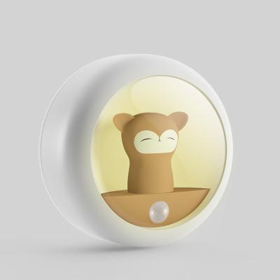 China Modern Indoor Outdoor MI Motion-Activated Lamp Motion Sensor Monkey Shape Night Light For Promotion Corridor for sale