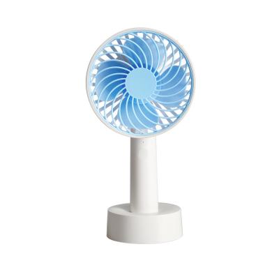 China Plastic Desktop Fan Portable Handheld Stand Fan Battery Operated USB Charging Fan for sale