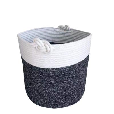 China Custom Viable Storage Cotton Hamper Storage Basket Over Cabinet With Folding Handle Storage Basket For Toys for sale