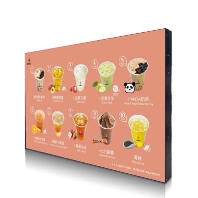 China Indoor 32Inch 43 Inch 46 Inch Network Wifi LAN Bezel-Less Digital Menu Board 49 Inch Android OS TV for sale