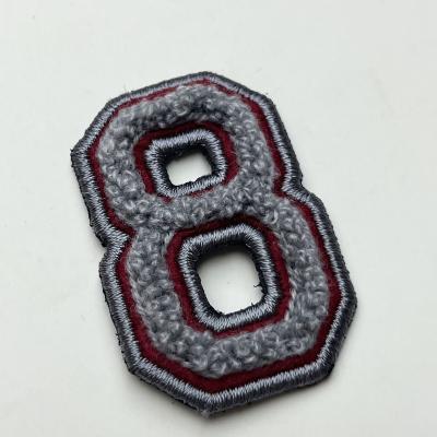 China Viable Custom Made High Quality English Embroidered English Letters Embroidery Patch Iron On For Clothing for sale