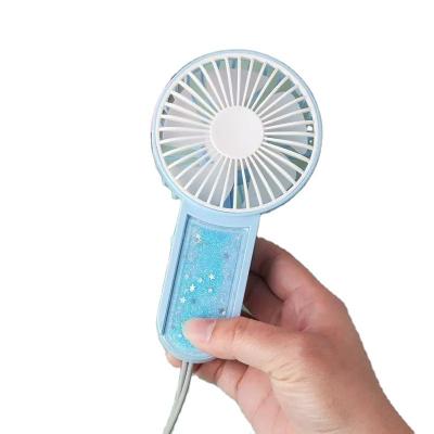 China New Arrival Blow Grip Fan USB Flash Charging Pouch with Lanyard Portable Mini Fan for sale