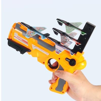 China New Airplane Foam Catapult Toys Firearm Summer Creative Outdoor Adult Kids Educational Outdoor Flying Toy for sale