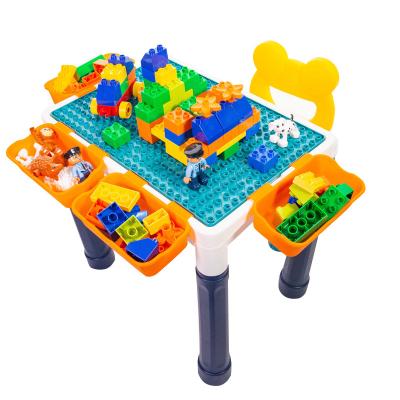 China Plastic Study Building Block 2021 New Multi-Function Board Design Toys Multi-Function Children's Table Study Building Board for sale