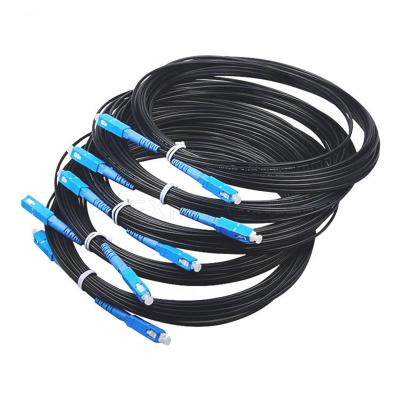 China KEXINT Pre-connectorized SC UPC APC 1 2 Core Indoor Outdoor Ftth Fiber Optic Drop Cable Patch Cord Te koop