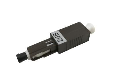 China AdjusTable Single Mode Fiber Attenuator 1db 25db MU Male To Female Black for sale