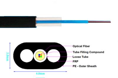 Chine Foudre plate de tube de baisse de FRP Mini Fiber Optic Armoured Cable se protéger PAS lâchement à vendre