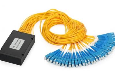 China 1X64 EPON GPON Splitter , Outdoor FTTH Splitter SC APC SC UPC Connector for sale