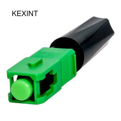 China Fast Connector Fiber Optic 55mm SC APC Single Mode Fiber Connectors Couplers 10N for sale