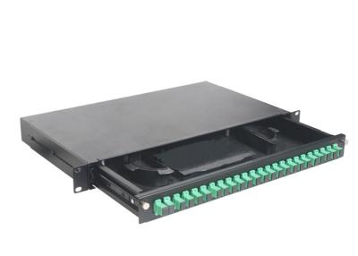 Chine 1U type gauche optique résistance de tiroir du tableau de connexions de fibre de support de Sc RPA Rj45 24 d'huile à vendre