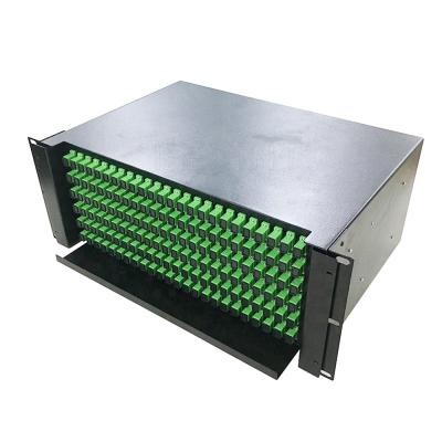 China Odf 4U 144C Fiber Optic Patch Panel SC APC FTTX Outdoor Fiber Patch Panel for sale