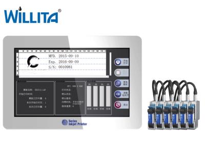 China Multi Heads Industrial Online Date Number Coding TIJ 2.5 Cartridge Inkjet Printer for Production Line for sale