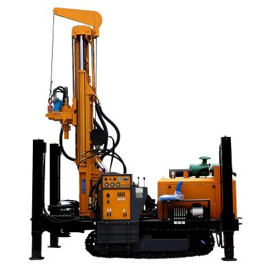 China 300M Depth Hydraulic Water Wells Rock Drill Rig Portable Crawler Type Air Water Well Rig for sale