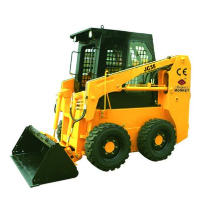 China Building Material Shops All Kinds Of Attachments JC35 Diesel Powered Small Wheel Skid Steer Loader for sale