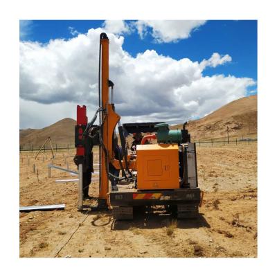 China Solar Photovoltaic Poles Install Project DKR526 Solar Ram Pole Machine For Ground Screw for sale