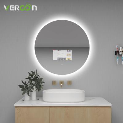 China Vercon Bright Smart Mirror Supplier Around Backlit Frameless Android Led Backlit Smart Mirror for sale