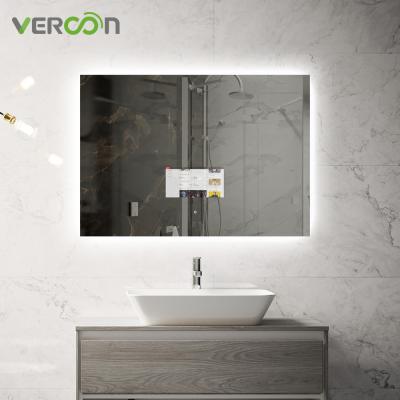 China Rectangle Wall Rectangle Backlit Factory Mirror Backlit Frameless Vanity Led Backlit Smart Mirror for sale