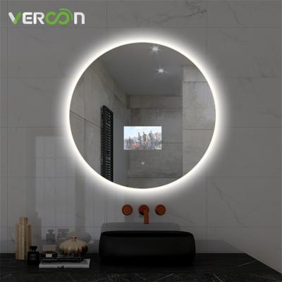 China Vercon Chinese Factory Smart Android Bright Spanish Touch Screen Mirror Wifi Bathroom TV Magic Mirror for sale