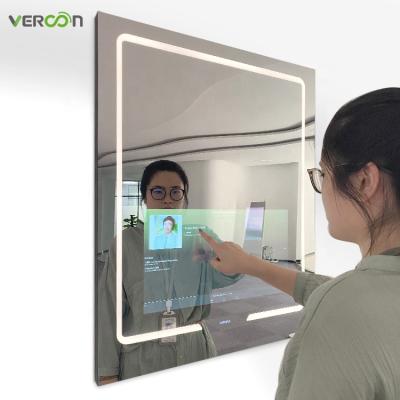 China Vervon 2021 new style smart mirror bright android bathroom mirror tuya smart mirror Youtube TV for sale