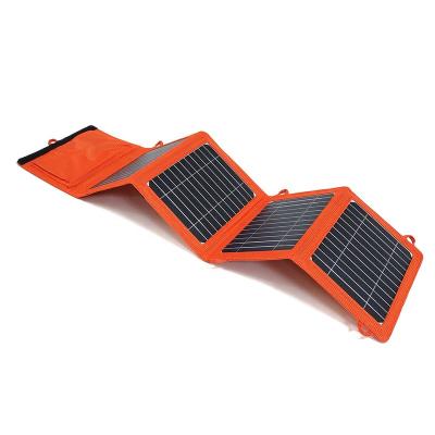 China Fast Charging Support Sunpower Cells 14w Solar Panel Portable Foldable Charger For Mobile Phone for sale