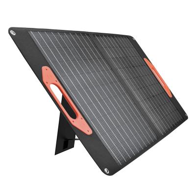 China 100W ETFE Solar Panel Portable Foldable Solar Panel Charger for Summer Camp Van RV 54.3*59.7*4.5cm for sale