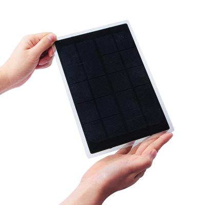 China 3.5W 5V Portable Solar Cell Panel+Crocodile Solar Clip For Charging 3.7V 135*140*2mm Solar Battery Charger for sale