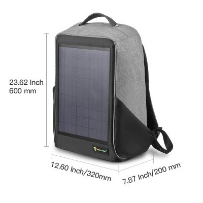 China With USB unisex kind and solar panel feature solar panel backpack for sale