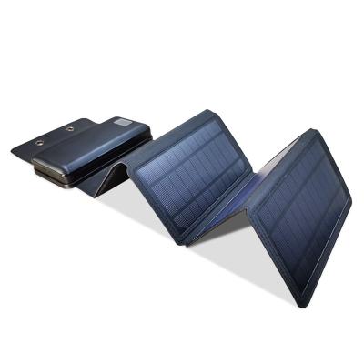 China Portable Ultra Thin Mobile Power Bank Solar Panel Charging Cell Phone 20000mAh Solar Charger With Dual USB for sale