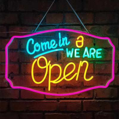 China Customized Style LED Open Neon Sign Lights 3D LED Open Sign Art Decorative Neon Signs for Business Store, Bar, Restaurant, Light Up Letters for sale