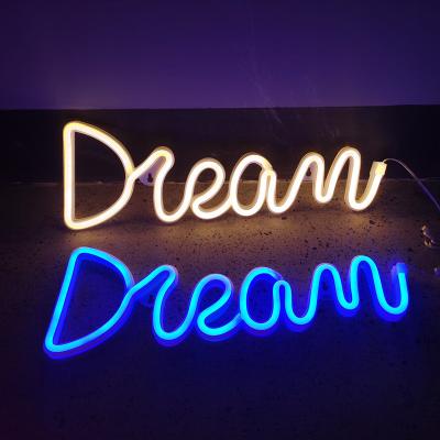 China Customized Style LED Neon Lamp Dream Light USB Christmas Festival Bar Party Wall Hanging Bedroom Living Room Living Room Light Up Letters for sale